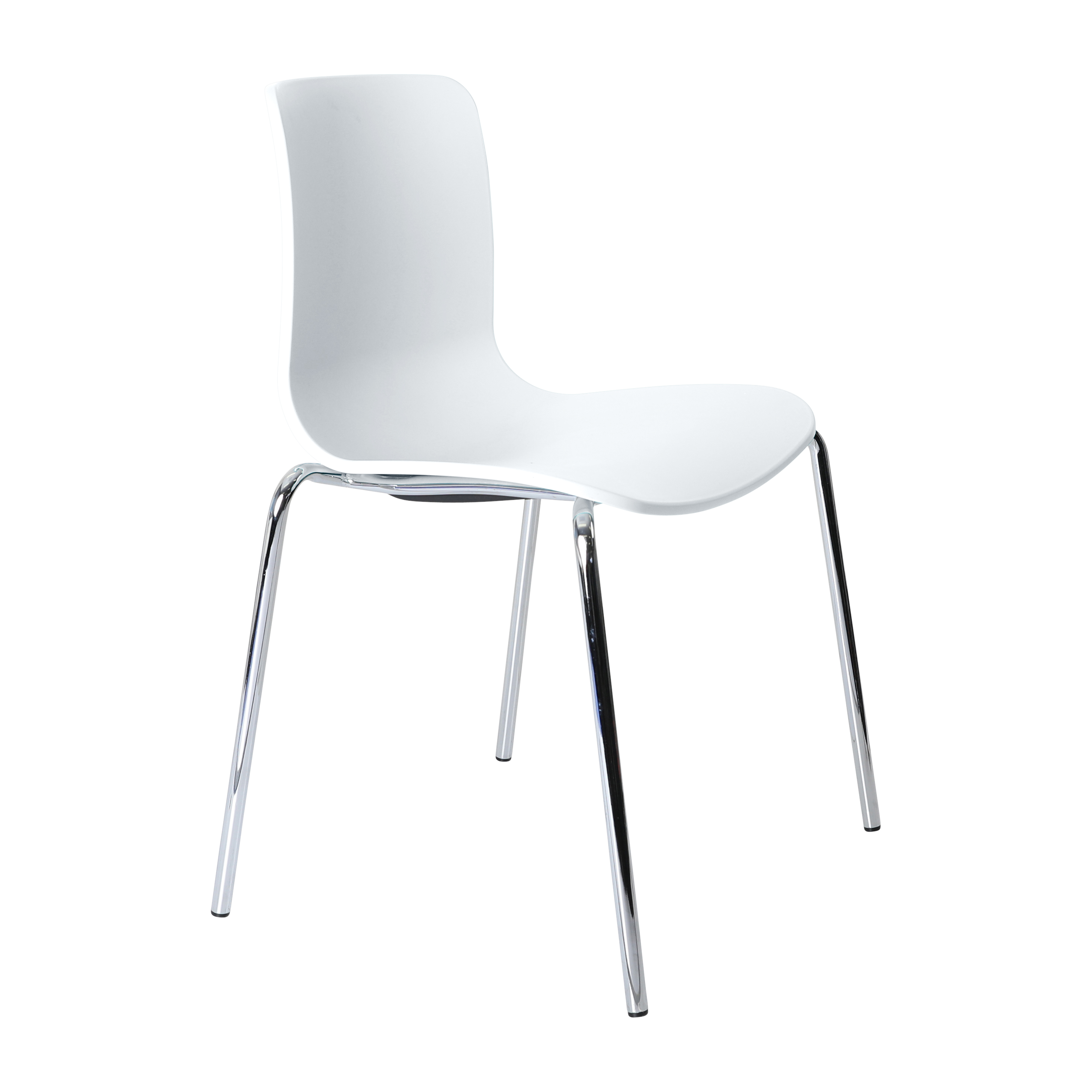 Acti Chair (White / 4-leg Chrome Frame)